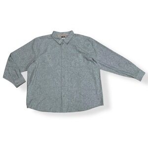 Ridgecut Shirt Men 3XL Gray Long Sleeve Collared Button Down Performance